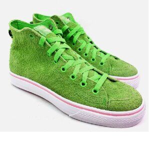 BNWT adidas Originals Nizza Hi RFS Green Leather Suede Lifestyle Skate (7) KICKS